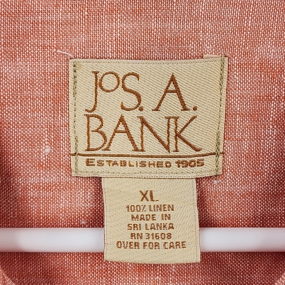 Jos. A. Bank Men's 100% Linen Short Sleeve Button Shirt - XL - Picture 2 of 5